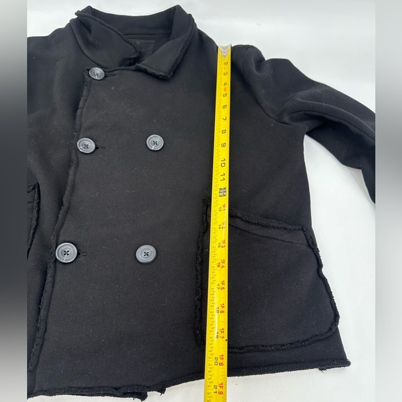 Frank & Eileen Mini Belfast Knit Sweatshirt Blazer Jacket Solid Black Medium - Picture 9 of 9